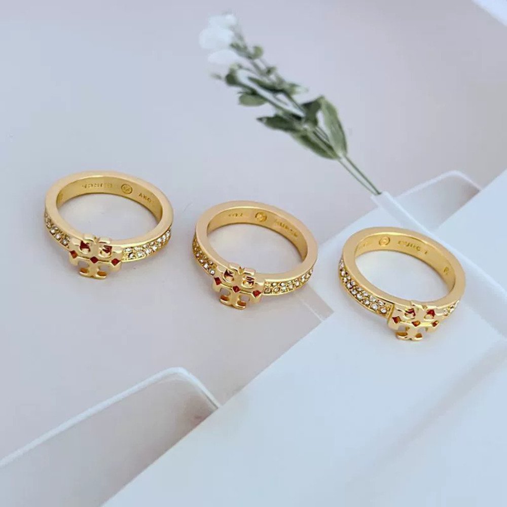 Tory Burch Alphabet Rhinestone Ring